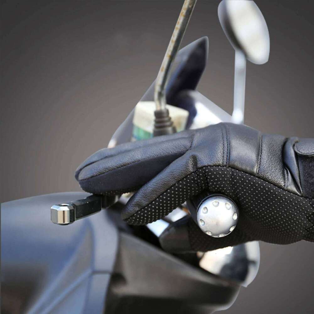 Touchscreen Hand Warmer Windproof Soft Leather Heating PU Motorcycle Thermal Gloves for Winter Ski Sports Y260115