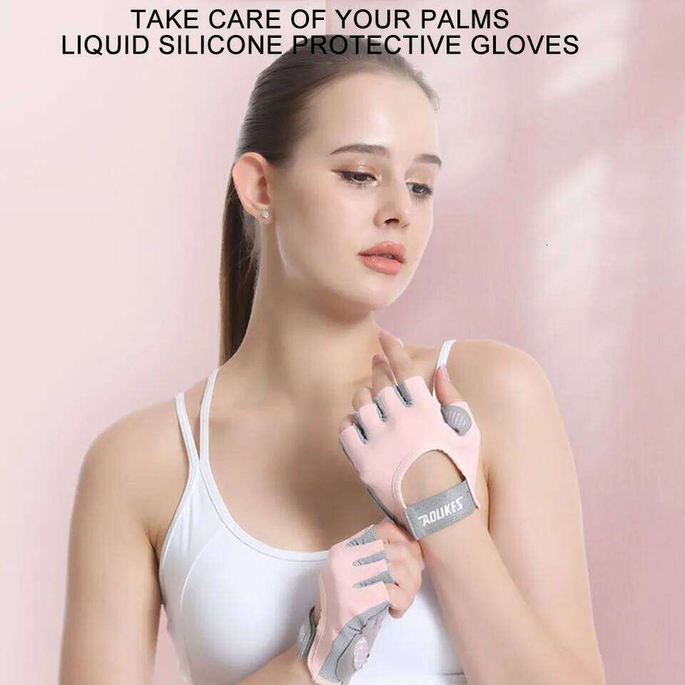 AOLIKES Breathable Cycling Workout Gym for Men Women Weight Lifting Fingerless Gloves Training Exercise Fitness Y260115