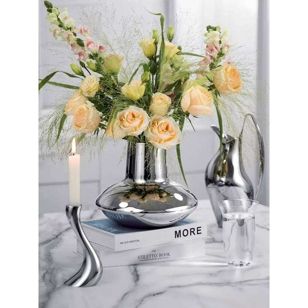 Stainless Steel Vase Flowers Mini Vases for Decoration Home Dinner Table Wedding Living Room Scandinavian Gifts C260116