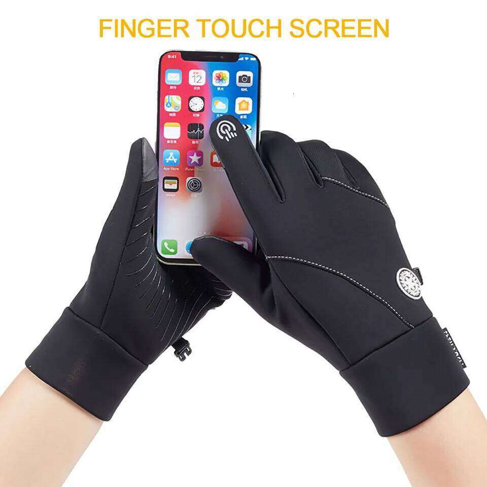 LOOGDEEL Warm Running Full Finger Outdoor Sport Windproof Waterproof Non-slip Touch Screen Cycling Jogging Gloves Unisex Y260115