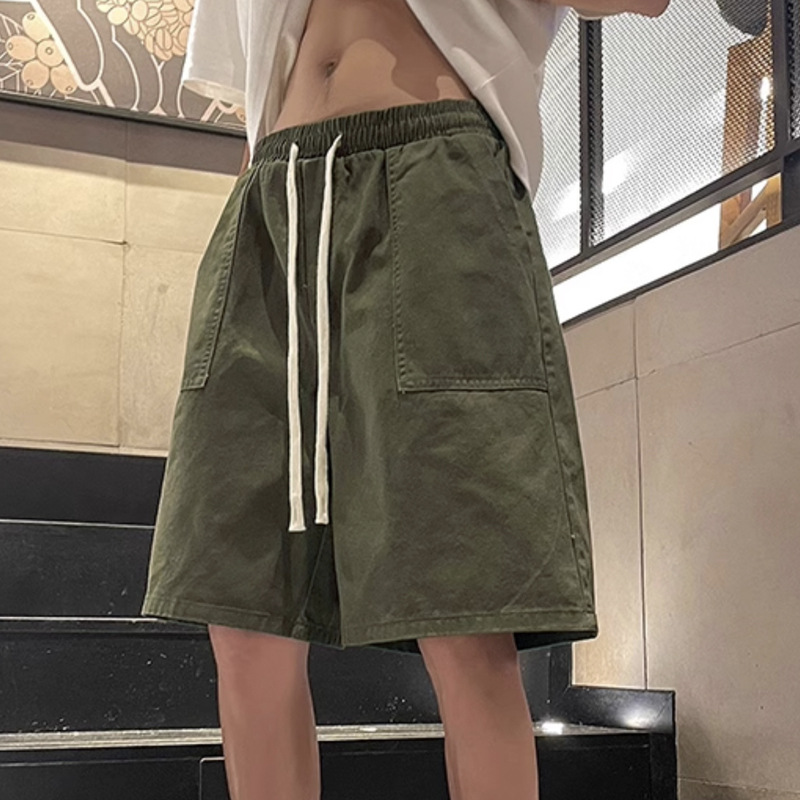 Men's New Casual Cargo Shorts for Spring, Summer & Autumn, Breathable & Versatile, Teen's American Retro Style 5-inch Shorts