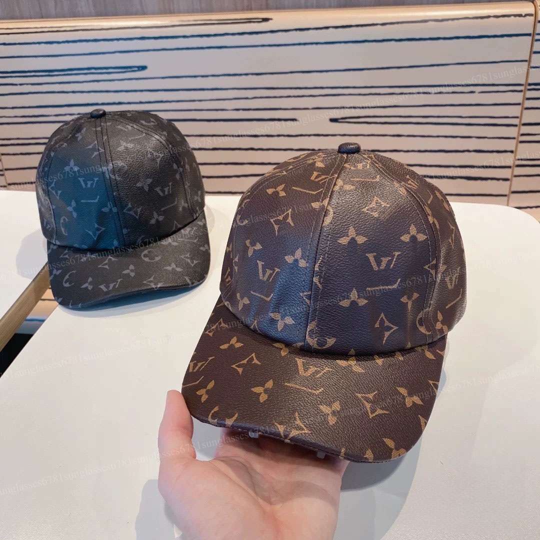 Ball caps designer baseball cap for men fashion causal outdoor sun protection baseball caps luxury letter print Leather casquette high quality adjustable hats A1