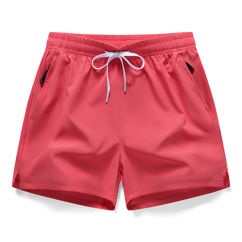Men's Summer Quick-Dry Ice Silk Split Hem 3-inch Running & Track Shorts, Beach Shorts
