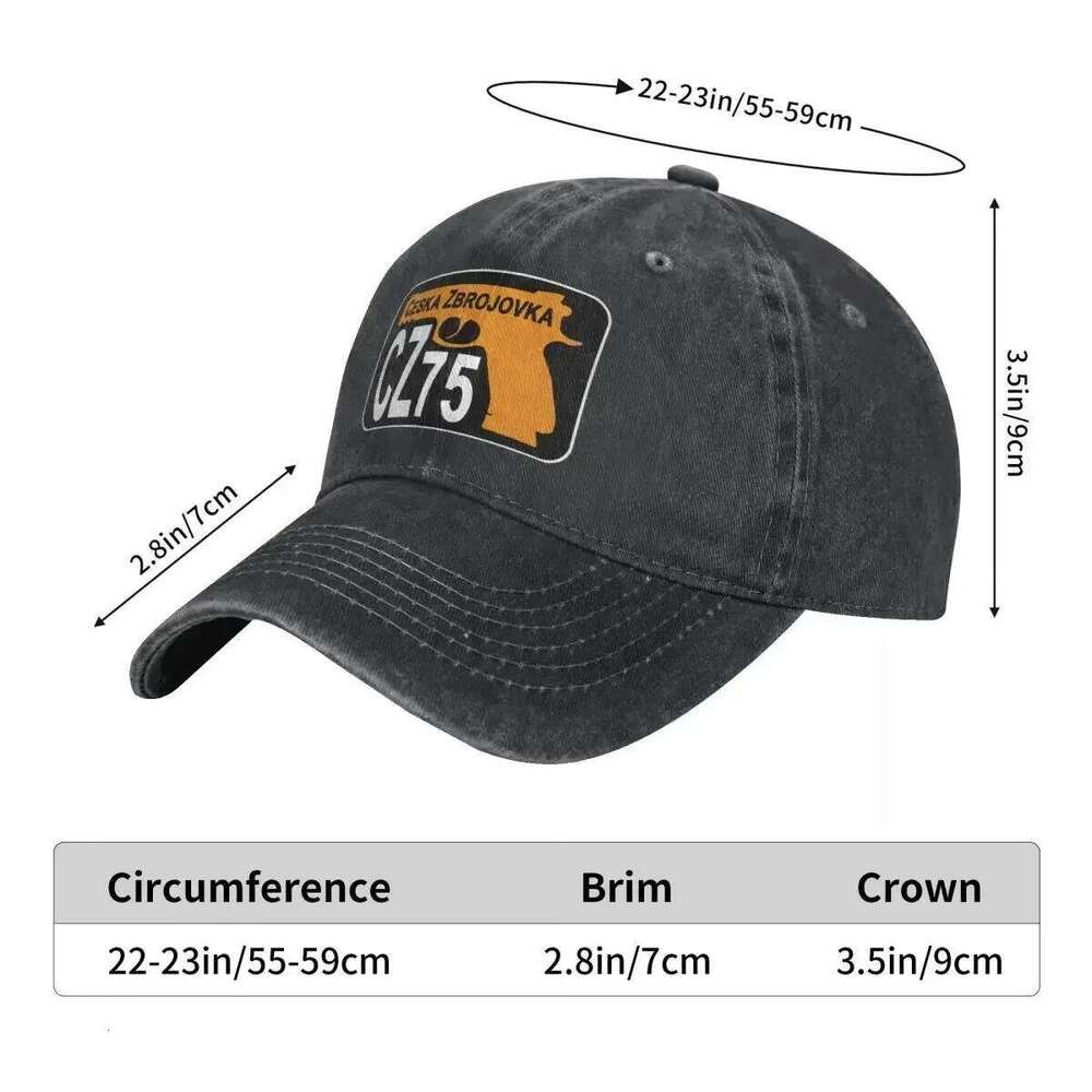 Vintage CZ 75 Ceska Zbrojovka Baseball Distressed Washed Snapback Cap Gun Firearms Outdoor Activities Adjustable Fit Hats Y260115