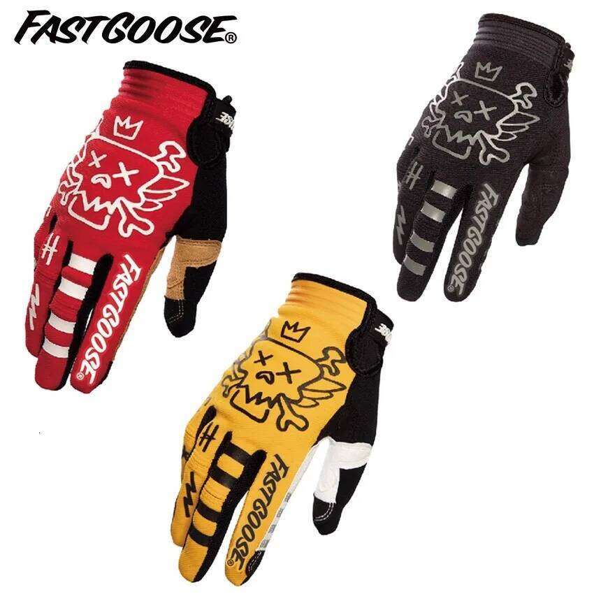 FastGoose 3 Color Skull Festival Motorcycle Gloves Long Finger Touch Screen Glitz Dirt Bike Riding Gear for Men & Women K Y260115