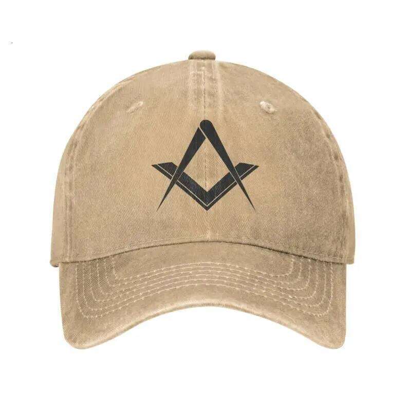Personalized Cotton Freemason Symbol Baseball Cap Men Women Breathable Masonic Mason Freemasonry Dad Hat Sports Y260115