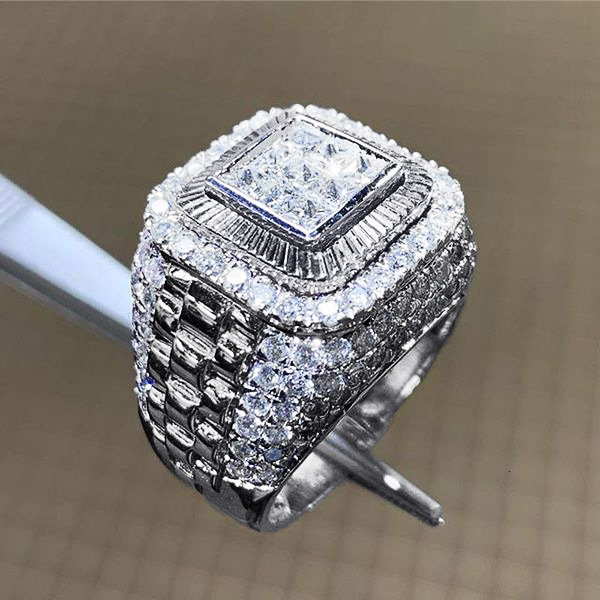Luxury Brand Designer Jewelry New Accessories Hip-Hop Style Ring Men's European And American Trendy Street Dance Ring Diamond Ring Hot Selling Je