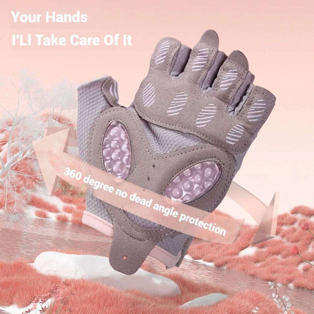 WOSWEIR-Women's Non-Slip Fitness Gloves for Yoga Training Sports Equipment Breathable Thin Half Finger Silicone Shock Absorption Y260115