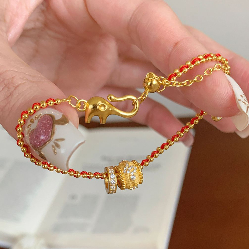 Luxury Brand Designer Jewelry Xiaohongshu Hot-Selling Kaleidoscope Small Red String Bracelet 2025 New Niche Classic Personality Versatile High-End Bra