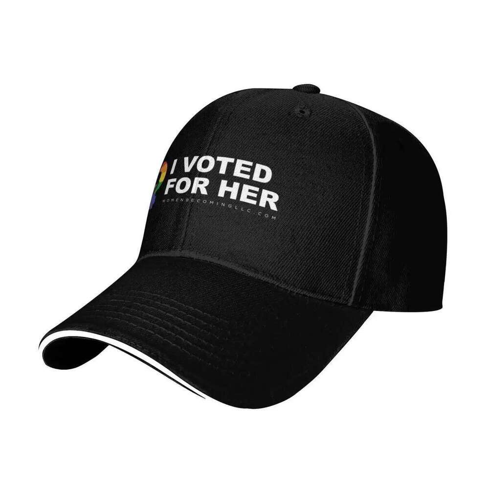 I Voted for Her - White Text Baseball Cap fashionable men's big size hat Hats For Men Women's Y260115