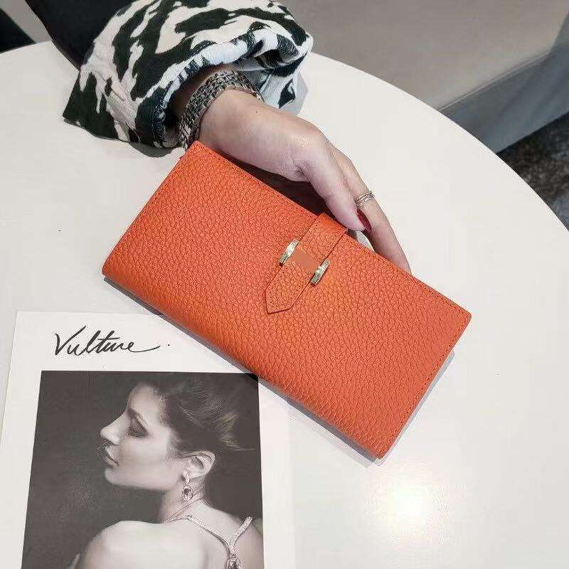 Holder New Unisex Wallet Women Everyday Use Fashionable Classic Genuine Leather Coin Purse Mini Snap Multiple Card Slots Multicolor Red Cash