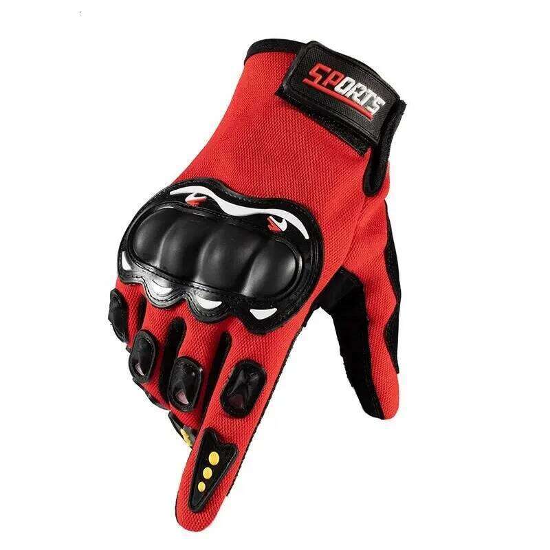Full-finger Men Touch Screen Outdoor Off-road Sports Cycling Protection Anti-fall Motorcycle Finger Gloves Y260115
