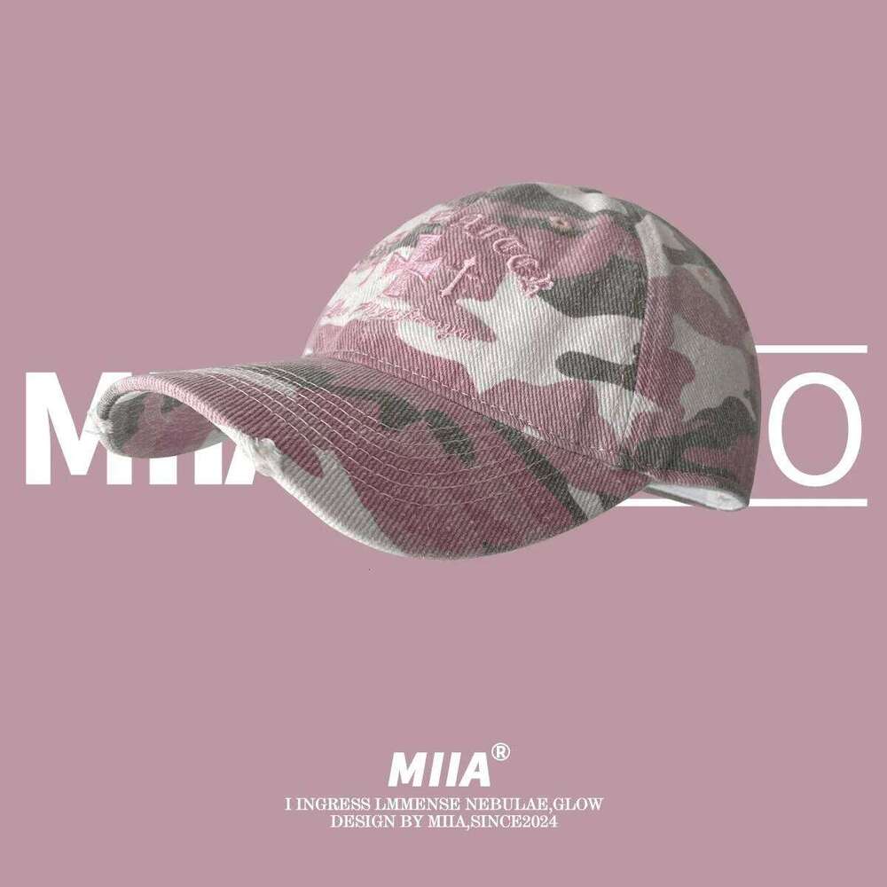 American Retro Old Cross Embroidery Camouflage Women Versatile Face Small New Casual Soft Top Sun Baseball Cap Men Y260115