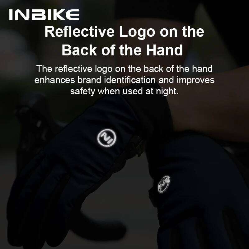 INBIKE Men's Fleece Cycling Gloves Warm Full Touch Screen Compatible Shock Absorbing Anti-Slip Long Finger for Road Bike Y260115