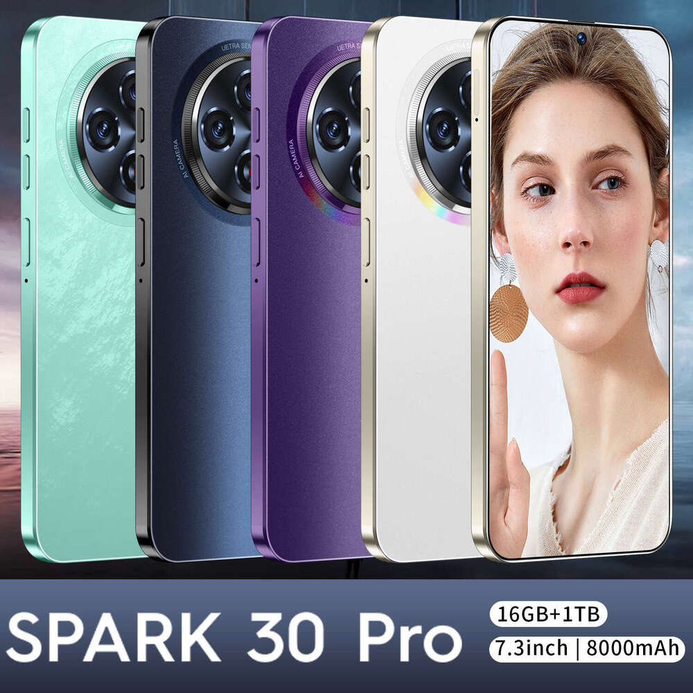 Famous brand cross-border new Spark30 Pro 7.3-inch Android 16+1T intelligent foreign trade mobile phone source factory direct sales CKS