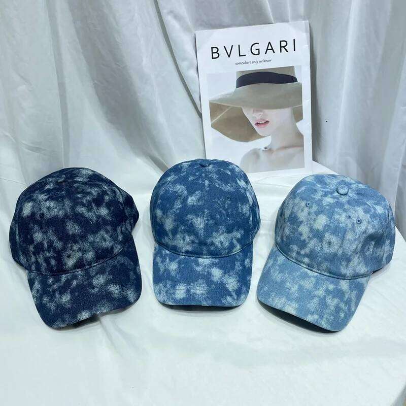 Tie dye cowboy baseball women's face small casual soft cap visor KJ202410143 Y260115