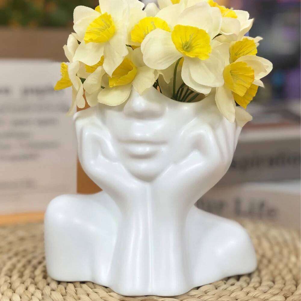 Resin Vase Gold White Black Human Body Shaping Art Flower Planter Personalized And Creative Home Decoration Handicrafts Ornament C260116