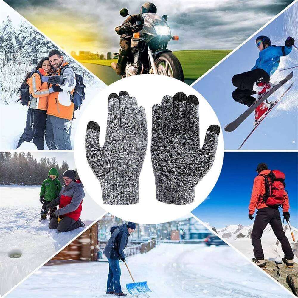 5V Motorcycle Touch Screen Winter Moto Heated Warm USB Rechargeable Heating Thermal Gloves For Snowmobile Y260115