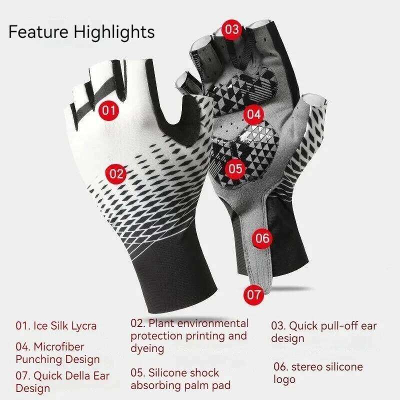 Men Half Finger Cycling Women Silicone Protection Mountain Outdoor Sports Motorcycle MTB Bike Bicycle Gloves Y260115