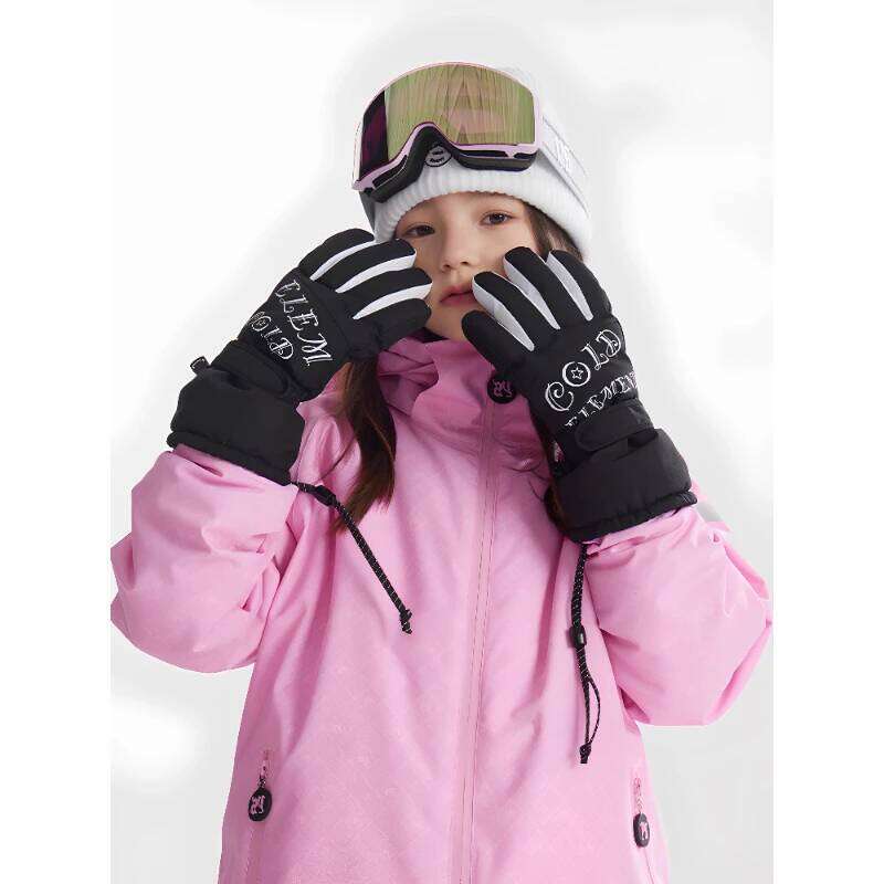 Coldelement Kids Ski Gloves Waterproof Thermal Insulated 5-Finger Adjustable Cuff for Toddler Snow Play Winter Y260115