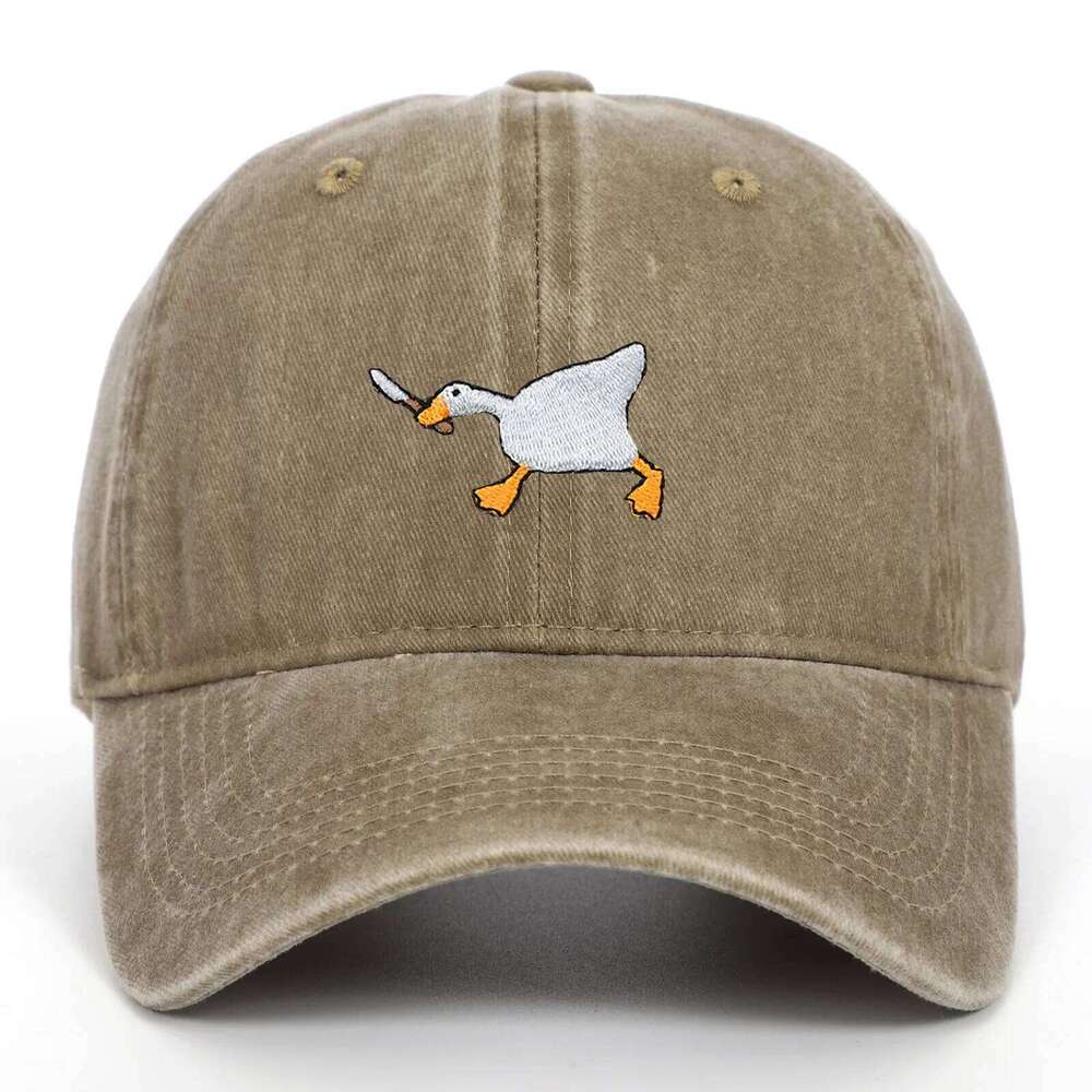 Versatile knife with Goose Embroidery Washed Old Spring And Summer Baseball Hat Women's Thin Couple Soft Top Cap Men's Tide Caps Y260115