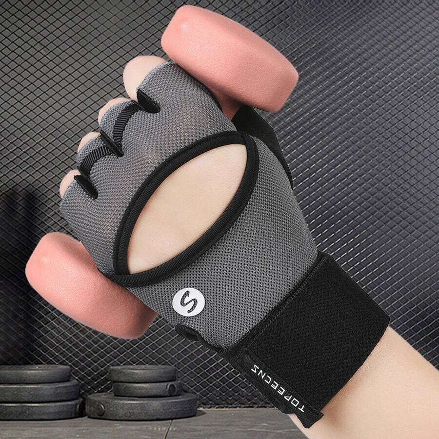 Fitness gloves, outdoor men's and women's extended wristbands, fitness protection, cycling, horizontal bar, anti slip exercise, Y260115