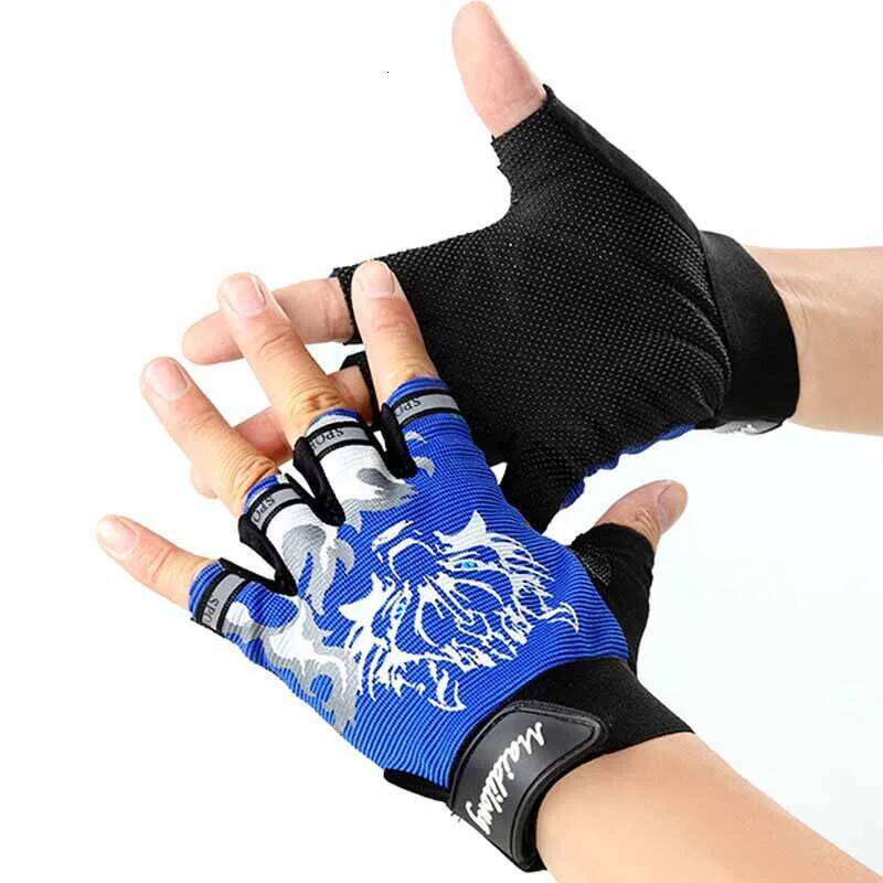 Hot Sale 1 Pair Unisex Kids Anti-slip Breathable Bike Bicycle Motorcycle Half Finger Gloves Outdoor Cycling Hand Protect Wear Y260115