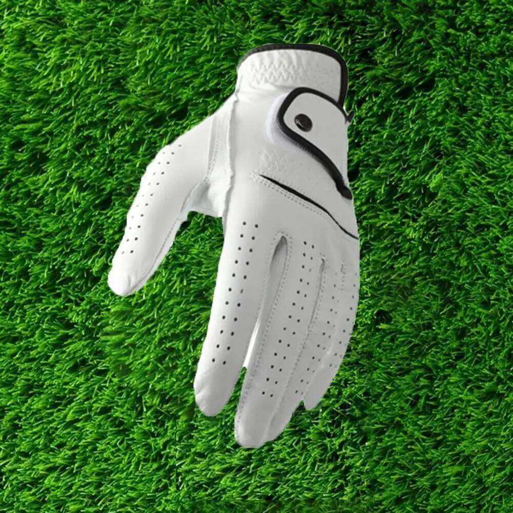 Sheepskin Men's Sports White Single Left Hand Leather Golfing Glove Slip-Resistant Breathable Golf Accessories Male Y260115