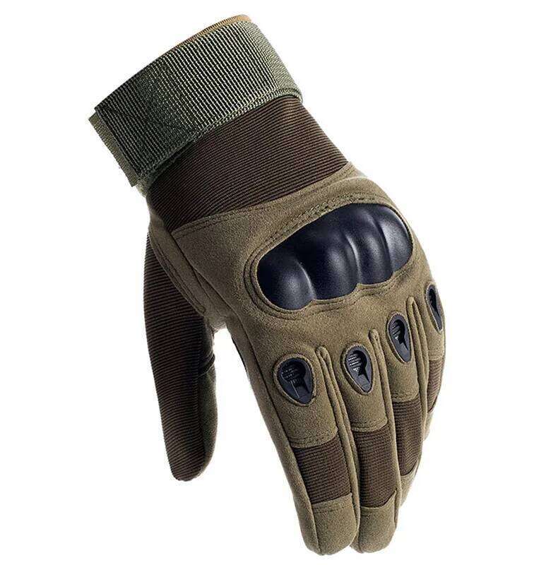Motorcycle Men Tactical Hunting Shooting Knuckle Protection Leather Outdoor Sport Full Finger Cycling Bike Bicycle Gloves Y260115