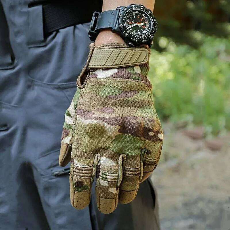 Camo Touch Screen Tactical Gloves Outdoor Hunting Shooting Sports Cycling Combat Airsoft Hiking Camping Bike Non-slip Equipment Y260115