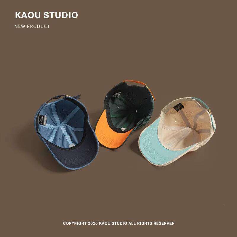 New Simple Letter Sticker Corduroy Baseball Caps for Men and Women Spring Autumn Street Trend Versatile Casual Hip-hop Hats Y260115