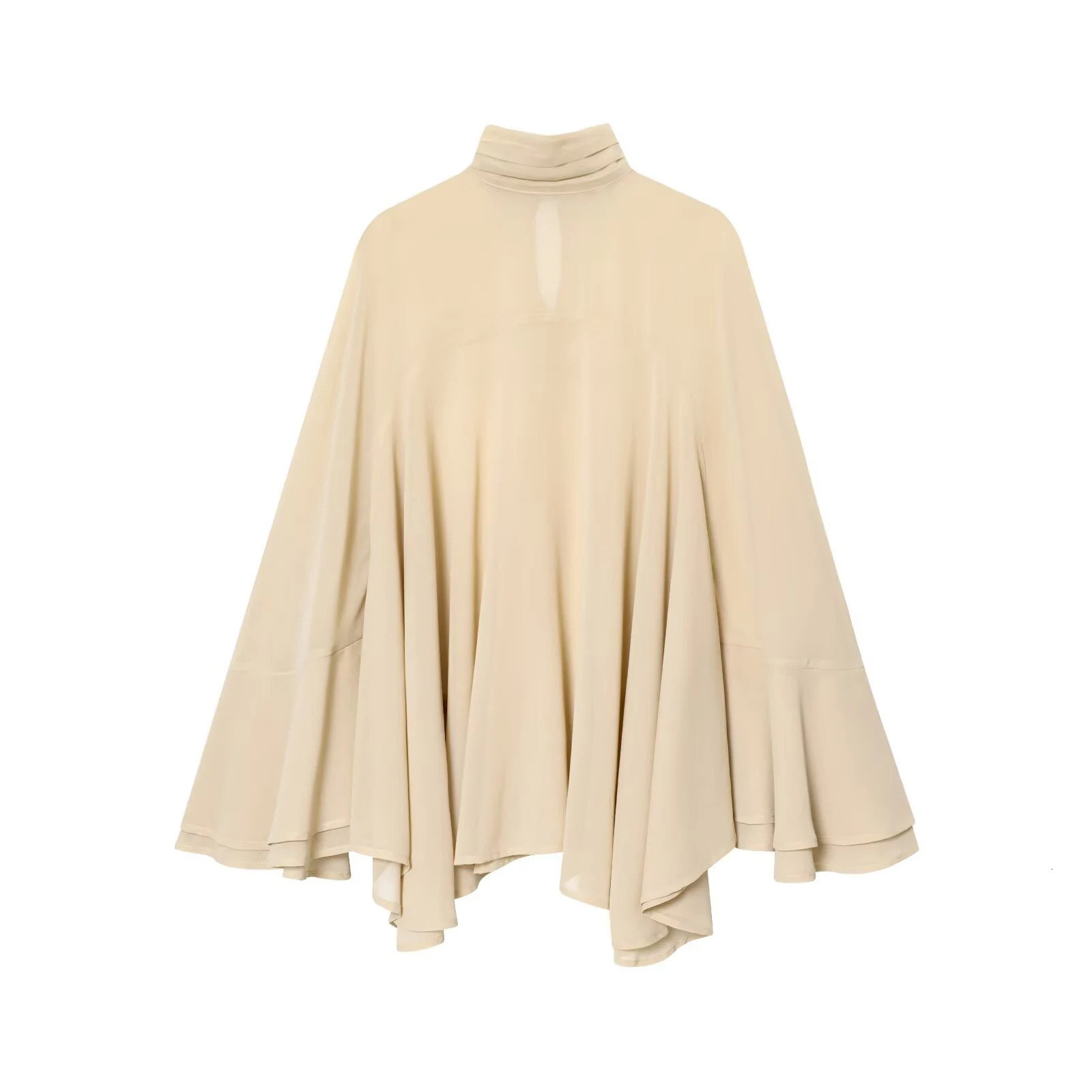 European and American winter womens clothing loose casual temperament simple stand up collar layered decorative top 260109