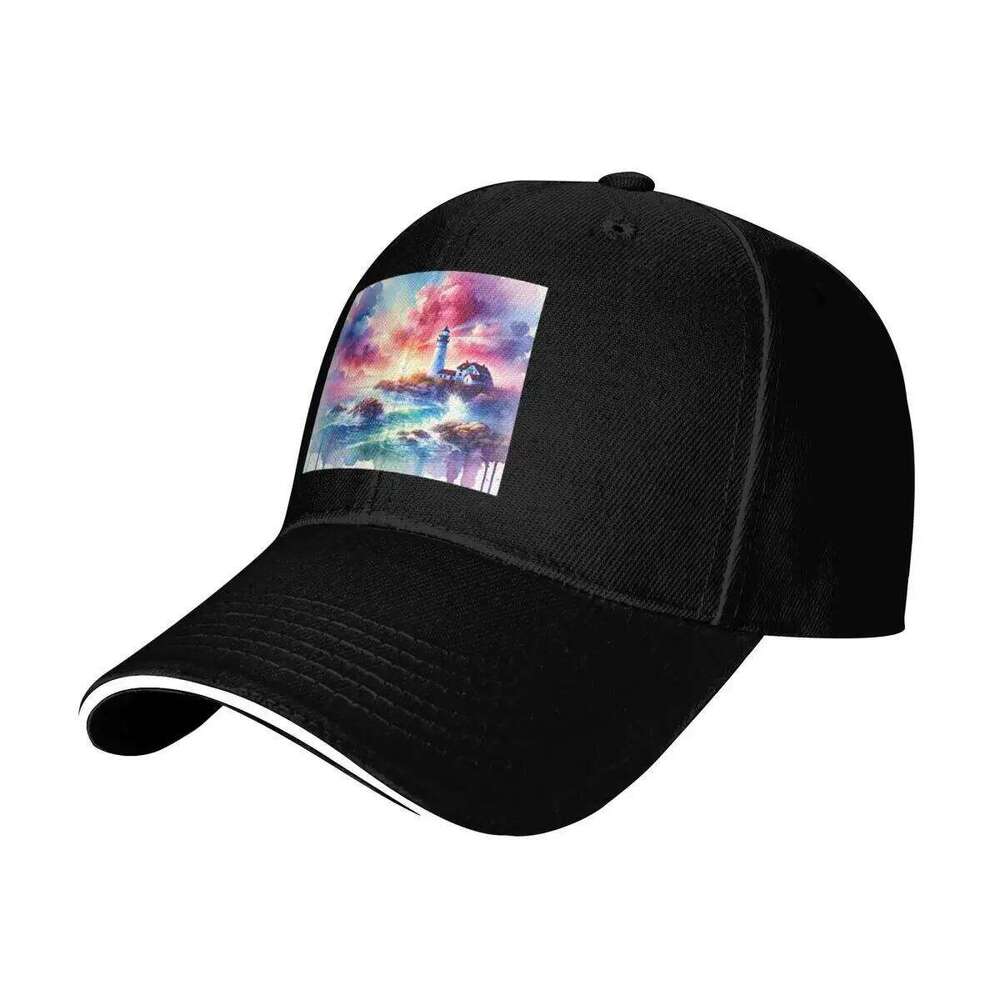 Lighthouse Art and Watercolor Paintings Baseball Cap Anime Hat golf hat genuine Men's Women's Y260115
