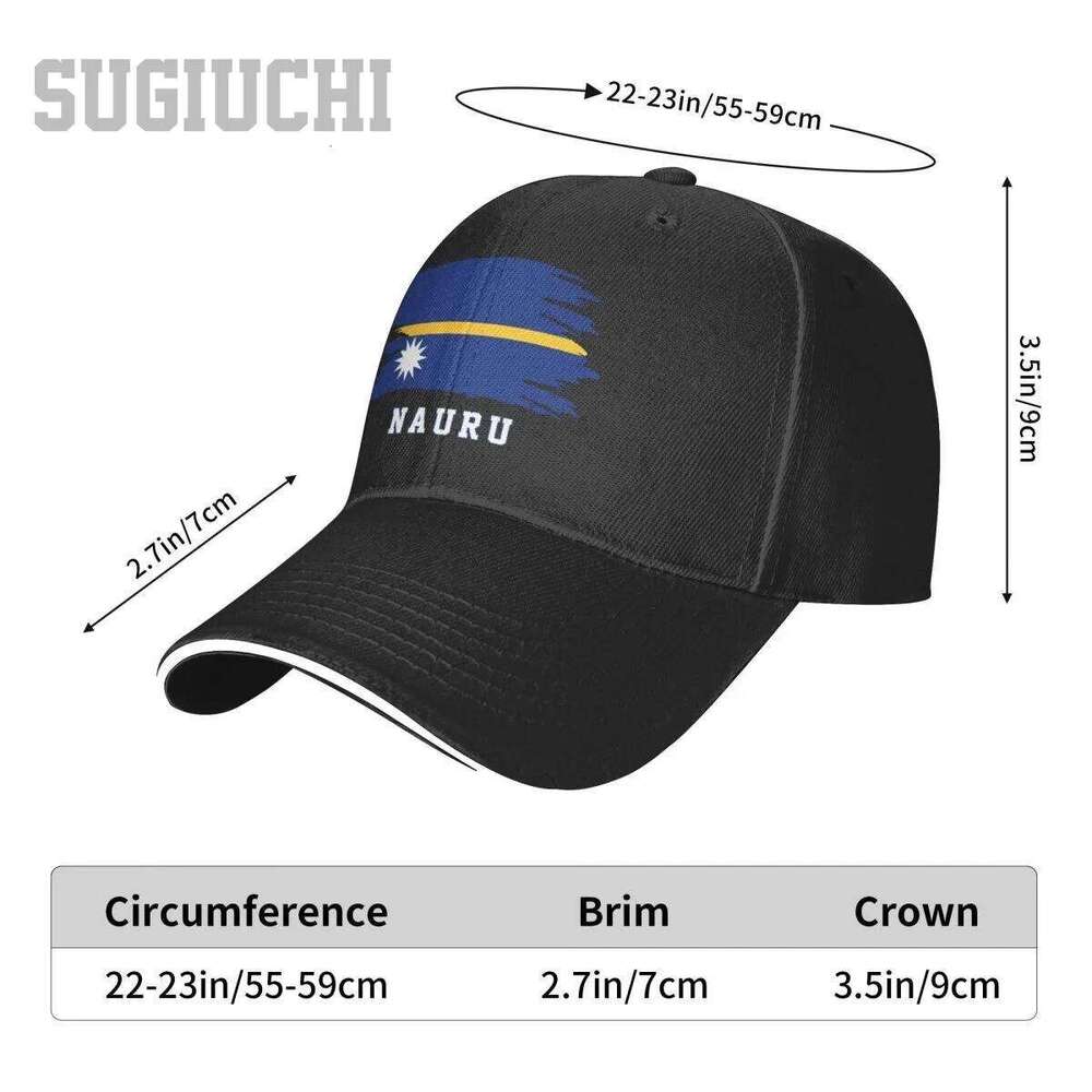 Unisex Sandwich Nauru Flag Nauruan Baseball Cap Men Women Hip Hop Caps Snapback Golf Hat Fishing Y260115