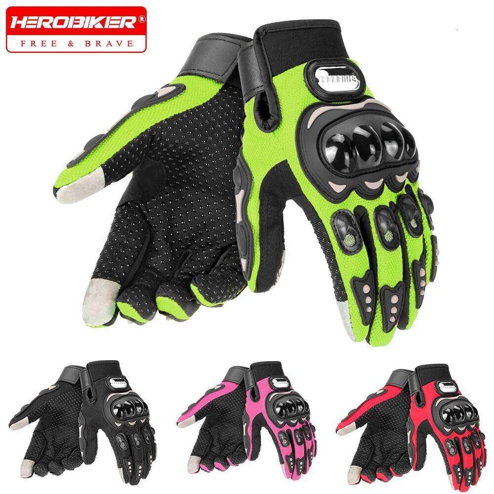 New Men Motorcycle Hard Knuckle Touch Screen Women Motorbike Breathable Full Finger Motocross Gloves Moto Accessories Y260115