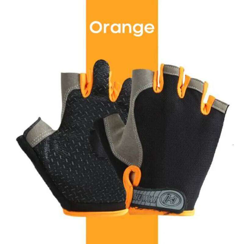 Outdoor Cycling Slip Sweat Men Women Half Finger Breathable Anti Shock Sports Gloves Y260115