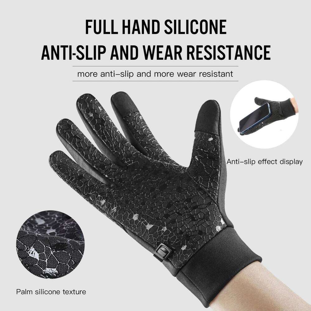 Outdoor Running Men'S Warm Knitted Touchscreen Cycling Women'S Autumn Winter Thick Velvet Gloves Y260115