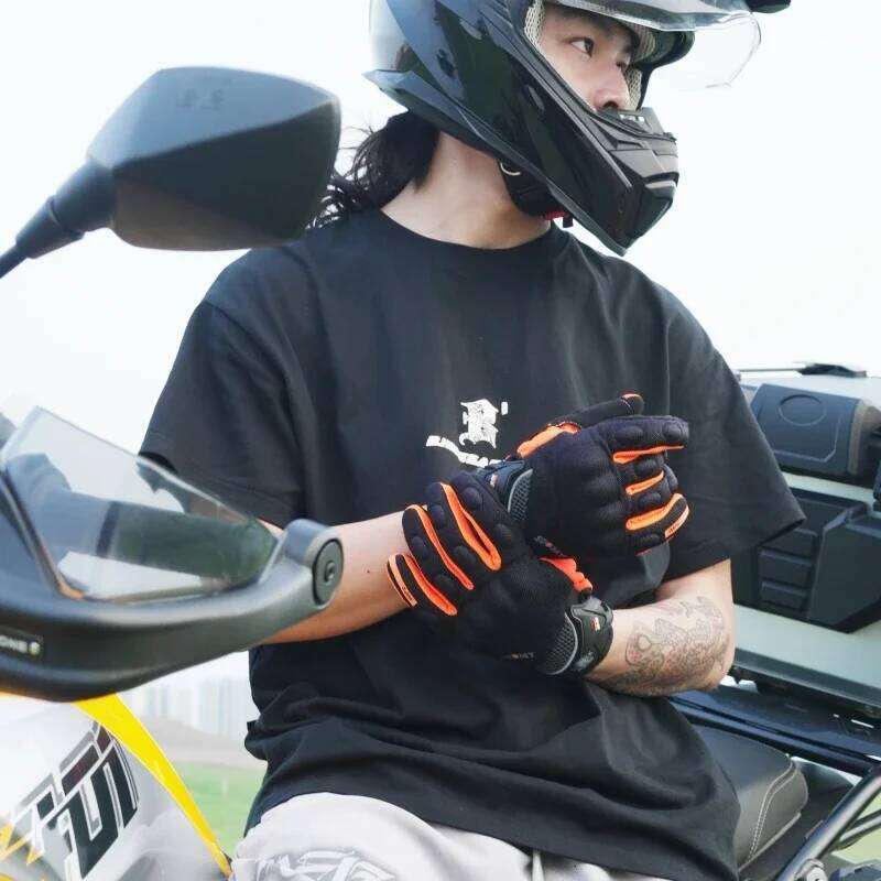 SUOMY Breathable Full Finger Racing Motorcyclist Quality Stable Riding Wearable Motorcycle Gloves Size S-XXL Black Y260115