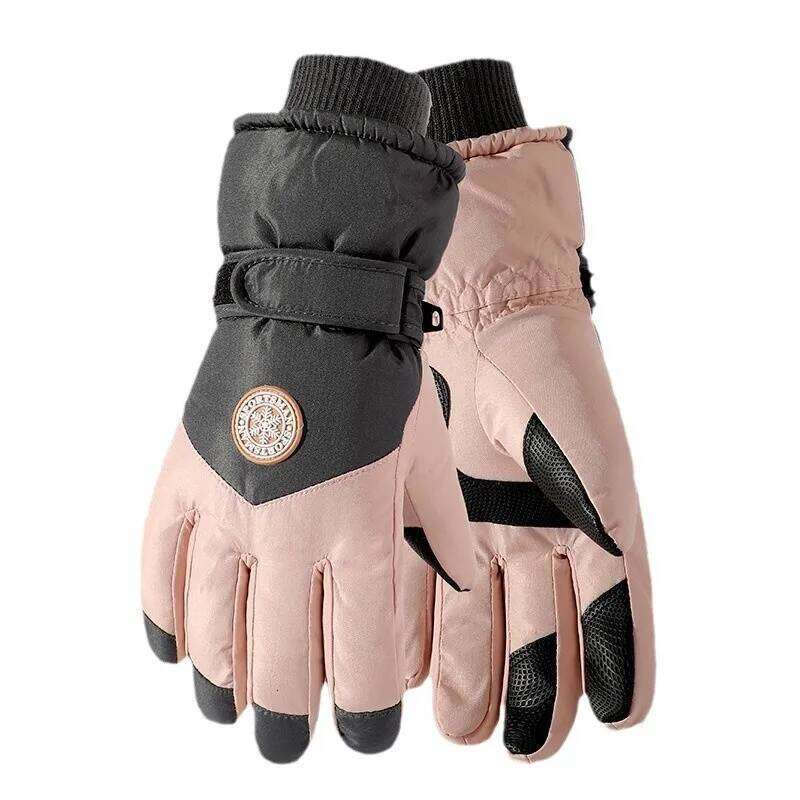 Winter Men's Women's Thick Velvet Warm and Windproof Outdoor Mountaineering Sports Cycling Touch Screen Skiing Gloves Y260115