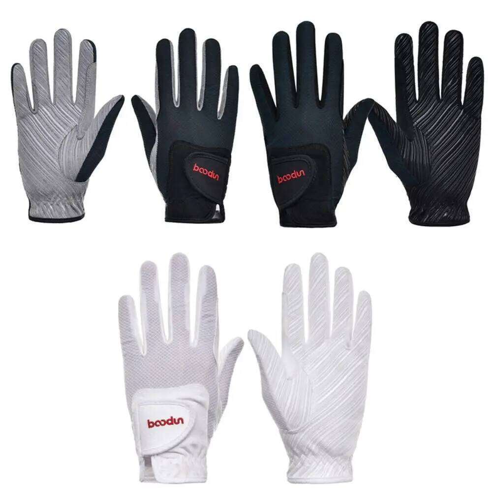 Suede Horse Wear Resistant Lightweight Equestrian Anti-slip Breathable Sports Riding Gloves Outdoor Golfing Y260115