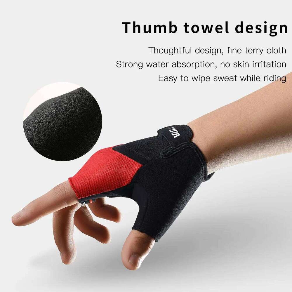 Cycling Anti Slip And Shock-Absorbing Riding,Ultra Thick,Wear-Resistant,Breathable Running Fitness Short Finger Gloves Y260115