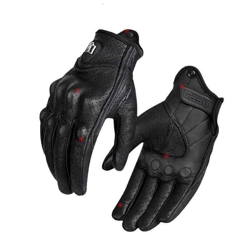 Autumn Winter Warm Waterproof Thickened Leather - Electric Motorcycle Bicycle Riding Gloves Y260115