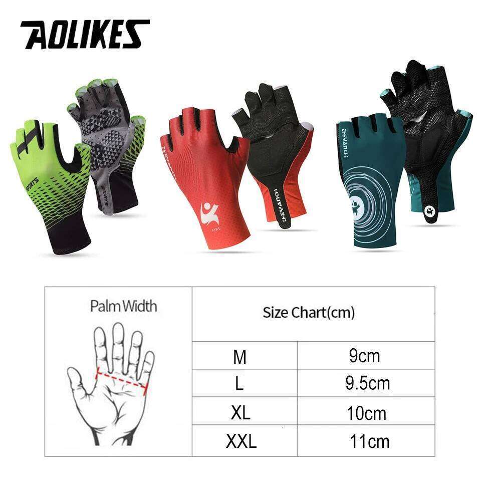 AOLIKES 1 Pair New Cycling Half Finger Gloves Anti-slip Bicycle Mittens Racing Road Bike Glove MTB Biciclet Guantes Ciclismo Y260115
