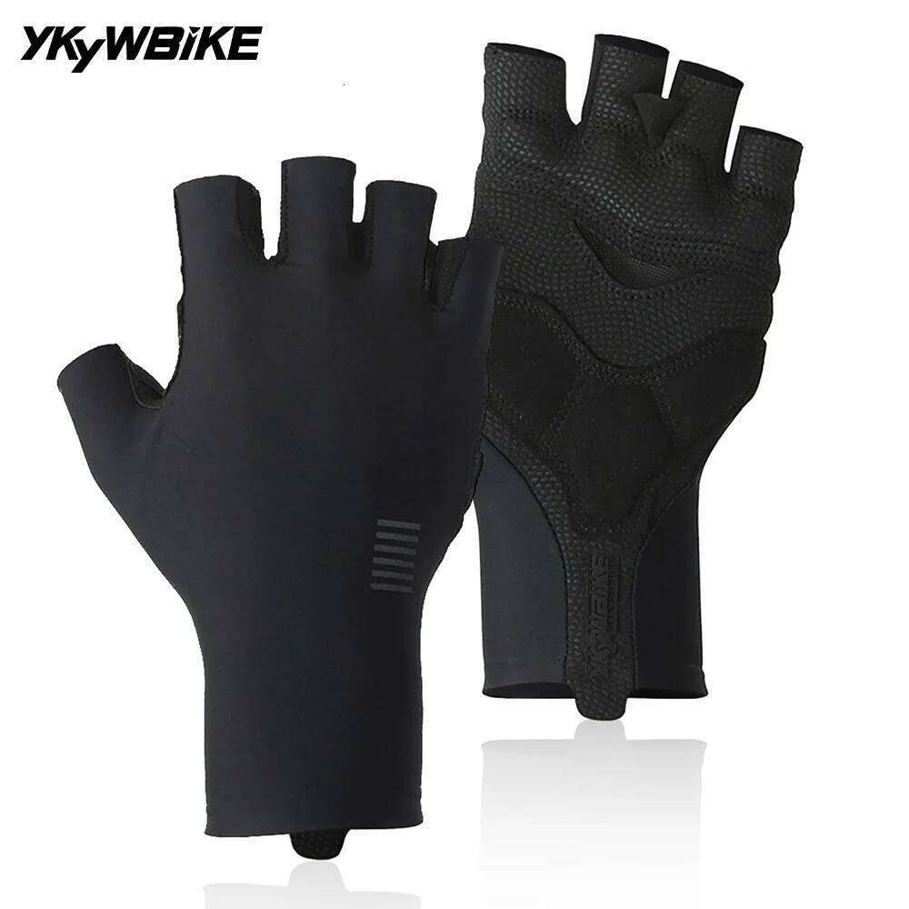 YKYWBIKE Cycling MTB Bike Half Finger Sports Riding Goves Men Breathable Shockproof Bicycle Gloves 304 Y260115