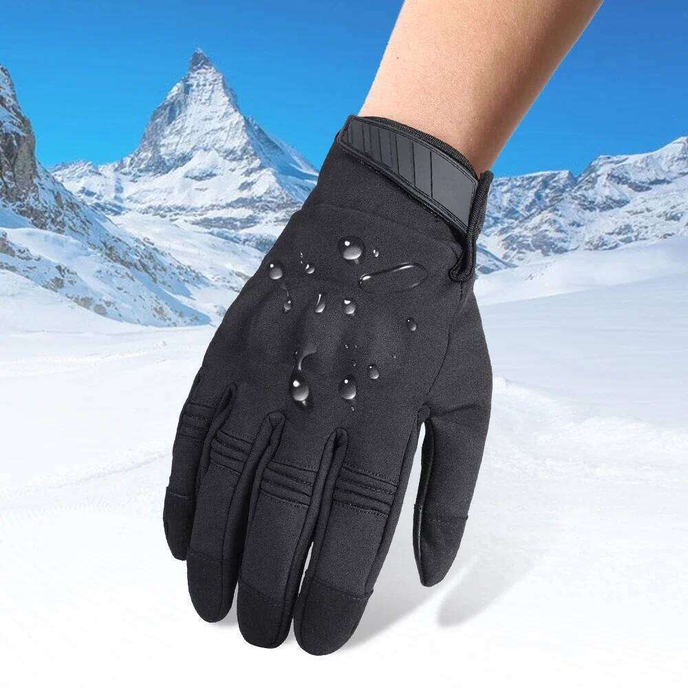 Winter Warm Motorcycle Full Finger Gloves Touch Screen Motorbike Motocross Cycling Riding MTB Windproof Non-slip Protective Gear Y260115