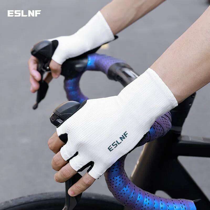 ESLNF Men's Cycling Half Finger MTB Sports Gym Motorcycle Bicycle Gloves Summer Breathable Shock-absorbing Y260115