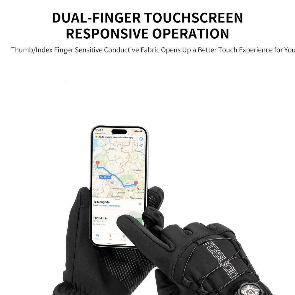 TOSUOD Autumn Winter Bicycle Non-Slip Windproof Warm Cycling Motorcycle Touch Screen Knob Outdoor Gloves Y260115