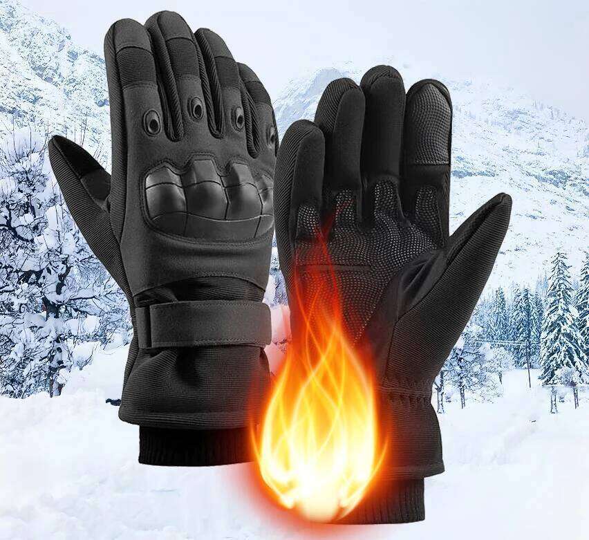 Touch Screen Winter Windproof Motorcycle Full Finger Guantes Moto Men's Motorbike Riding Gloves Black Y260115