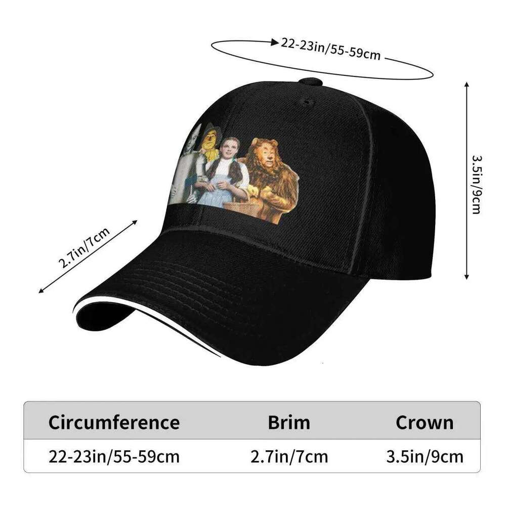 Wizard Of Oz/ Dorothy Tin Scarecrow/No Place Like Home Baseball Cap summer hat Sunhat Designer Man Women's Y260115