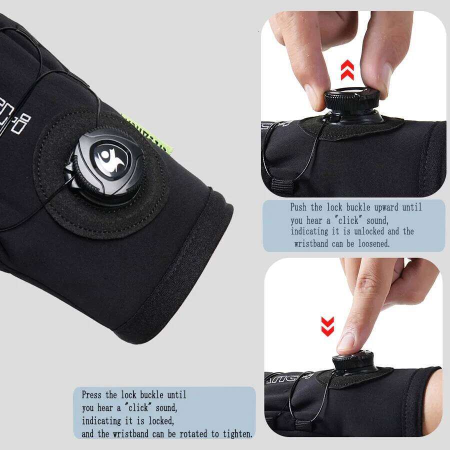 Men Winter Warm Gloves,Thickened Windproof&Cold Proof Sports,Knob Adjustment for Elasticity,Touchscreen Skiing, ycling,Sled Y260115
